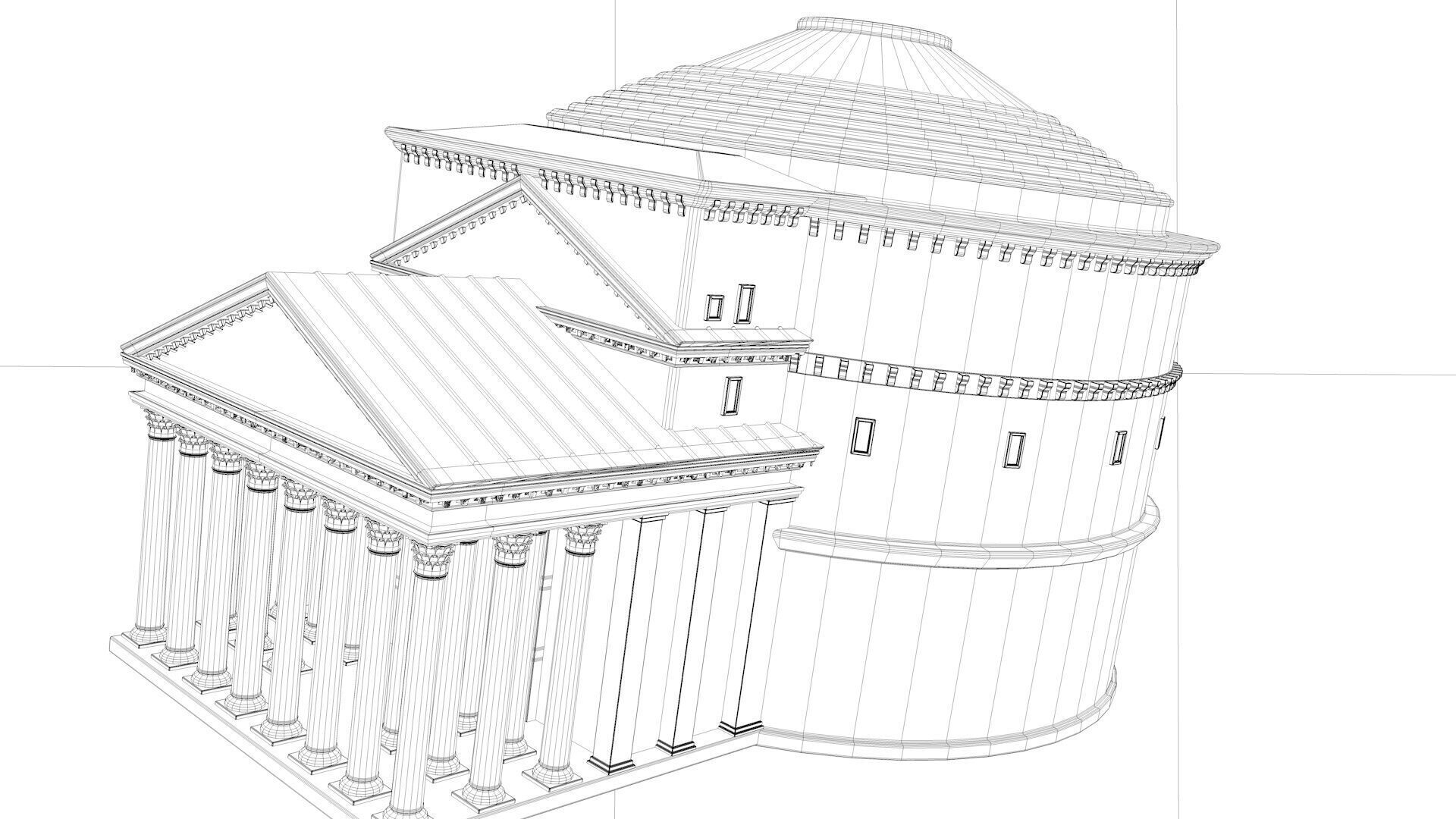 Roman Pantheon Building 3D model_5