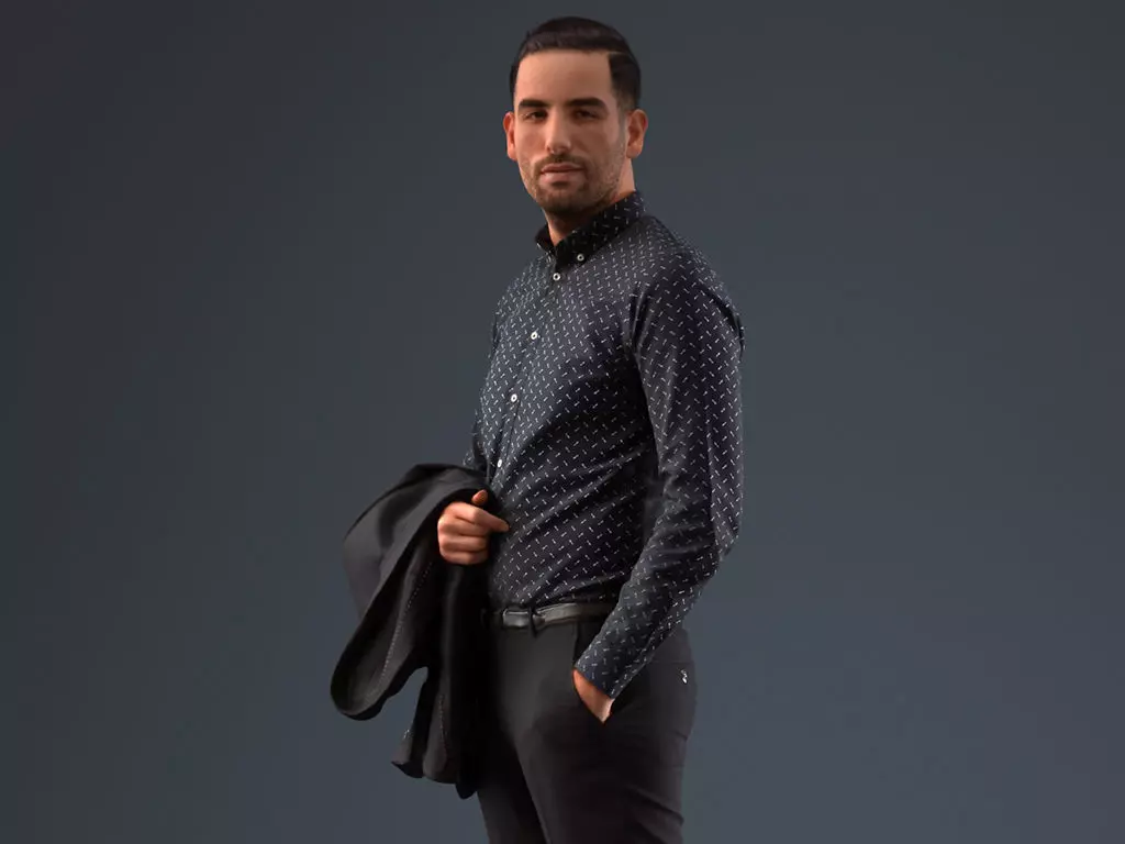 00042Skander006 Business Man Pre Posed 3D Model 3D model