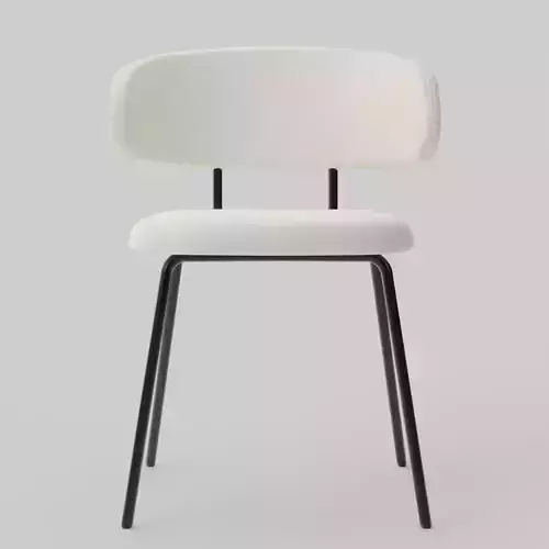 Birba Cream Velvet Dining Chair