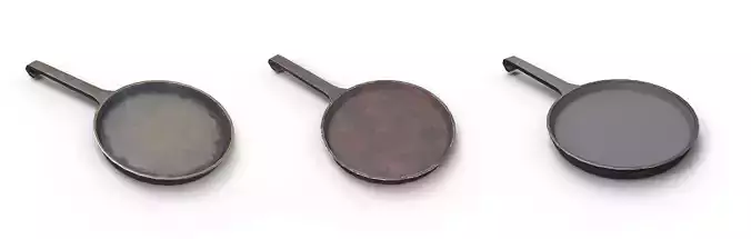 Frying Pan 3D model Low-poly 3D model