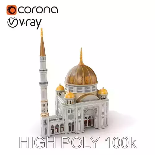 Ornate Mosque Architecture Model Pack Low-poly 3D model