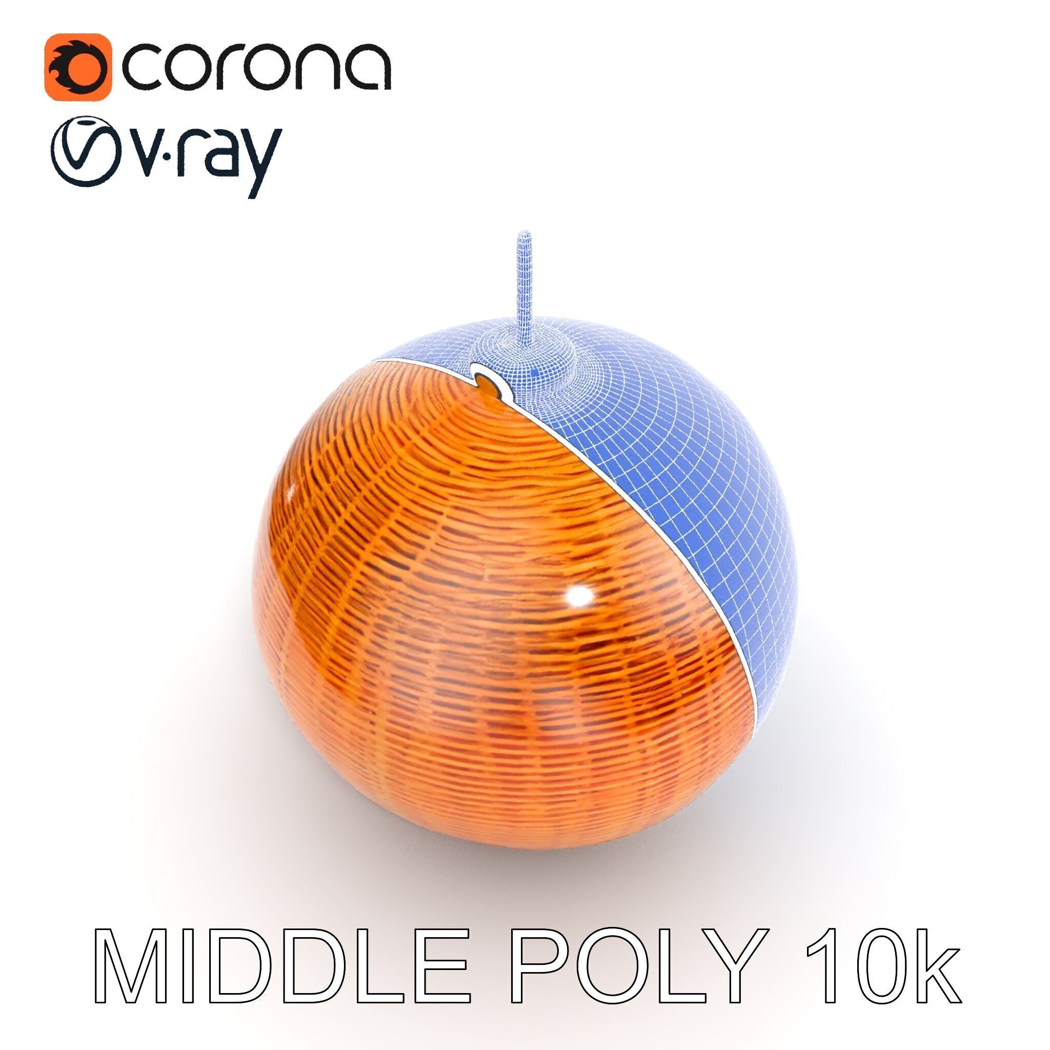 Wicker Pendant Light model pack for interior decoration Low-poly 3D model_25