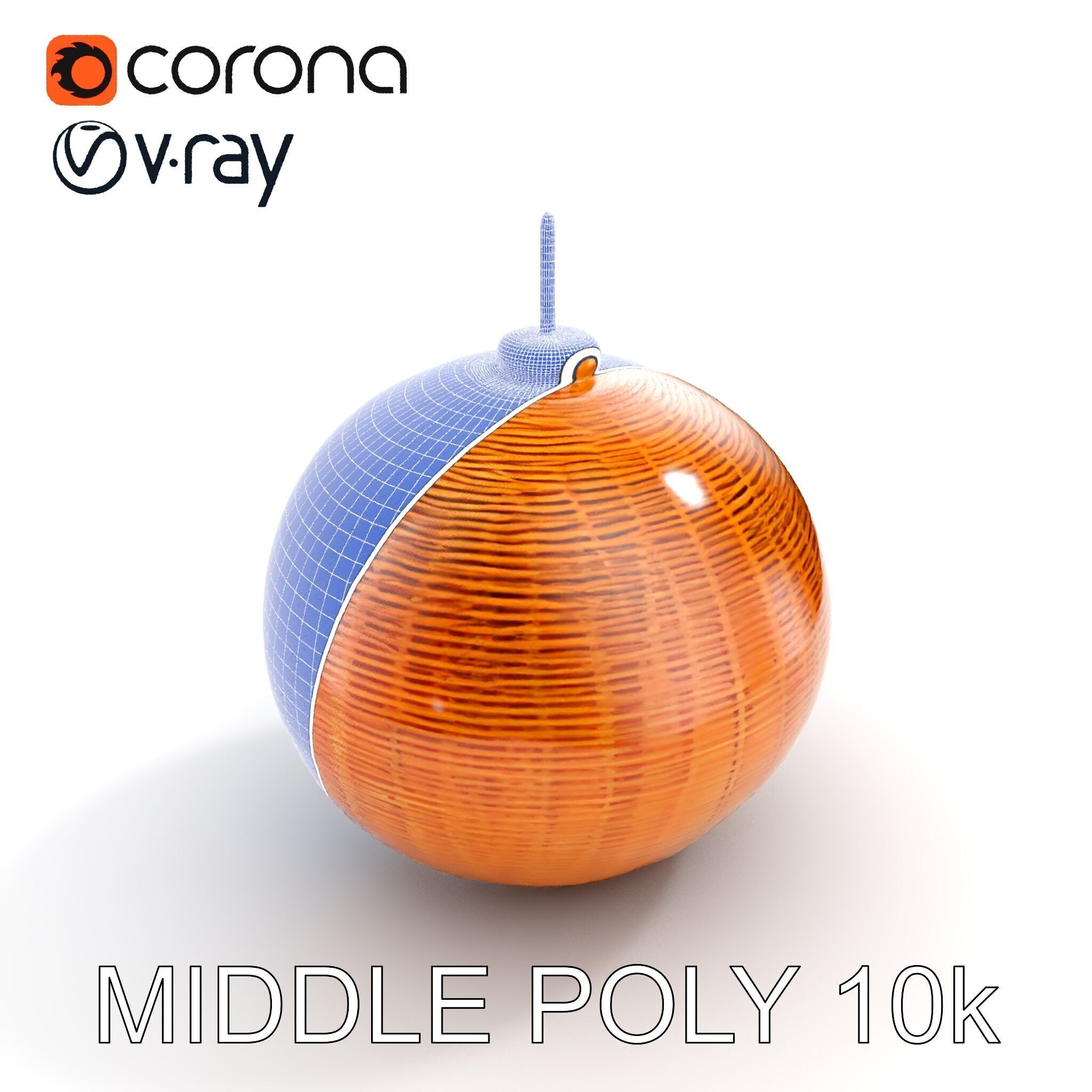 Wicker Pendant Light model pack for interior decoration Low-poly 3D model_22