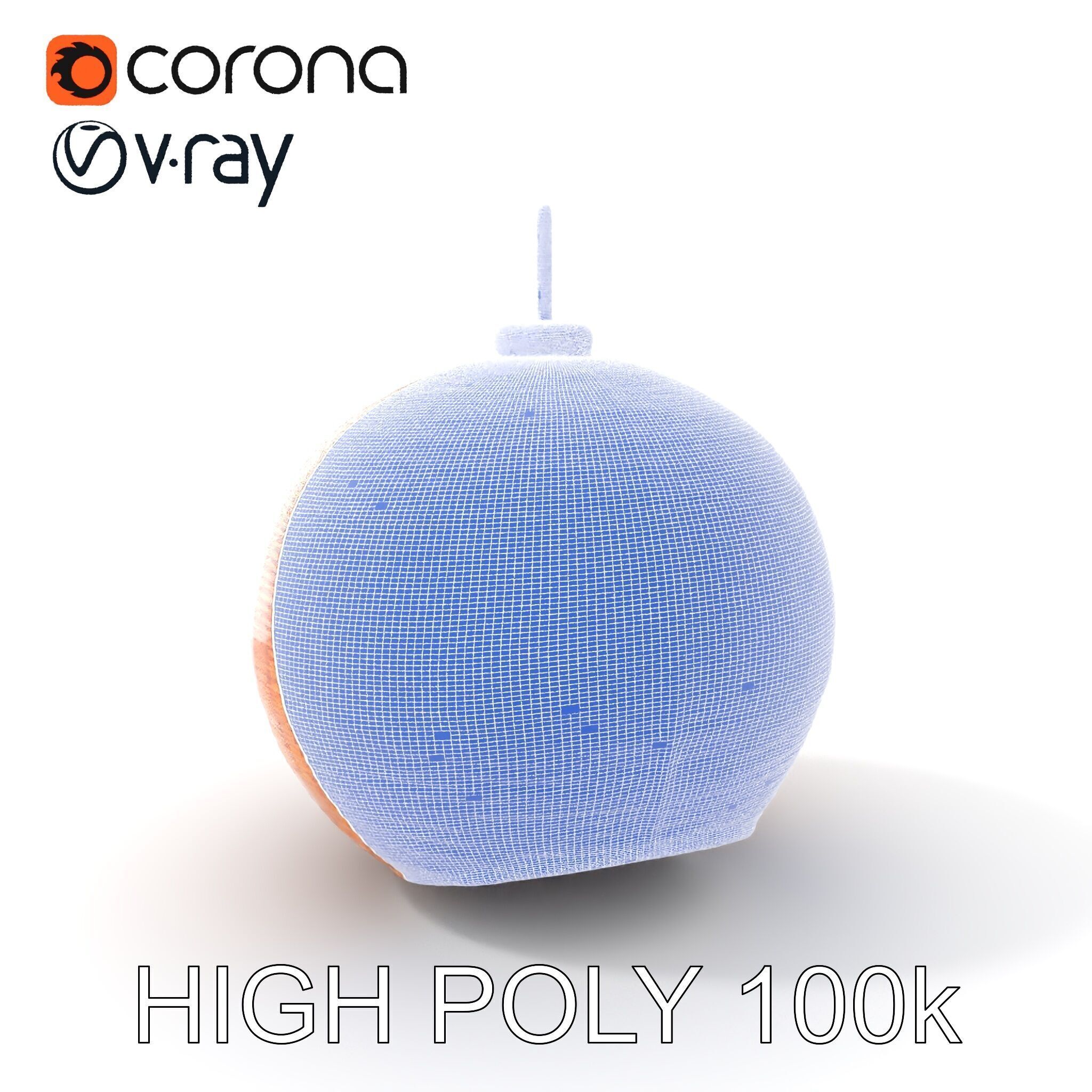 Wicker Pendant Light model pack for interior decoration Low-poly 3D model_5