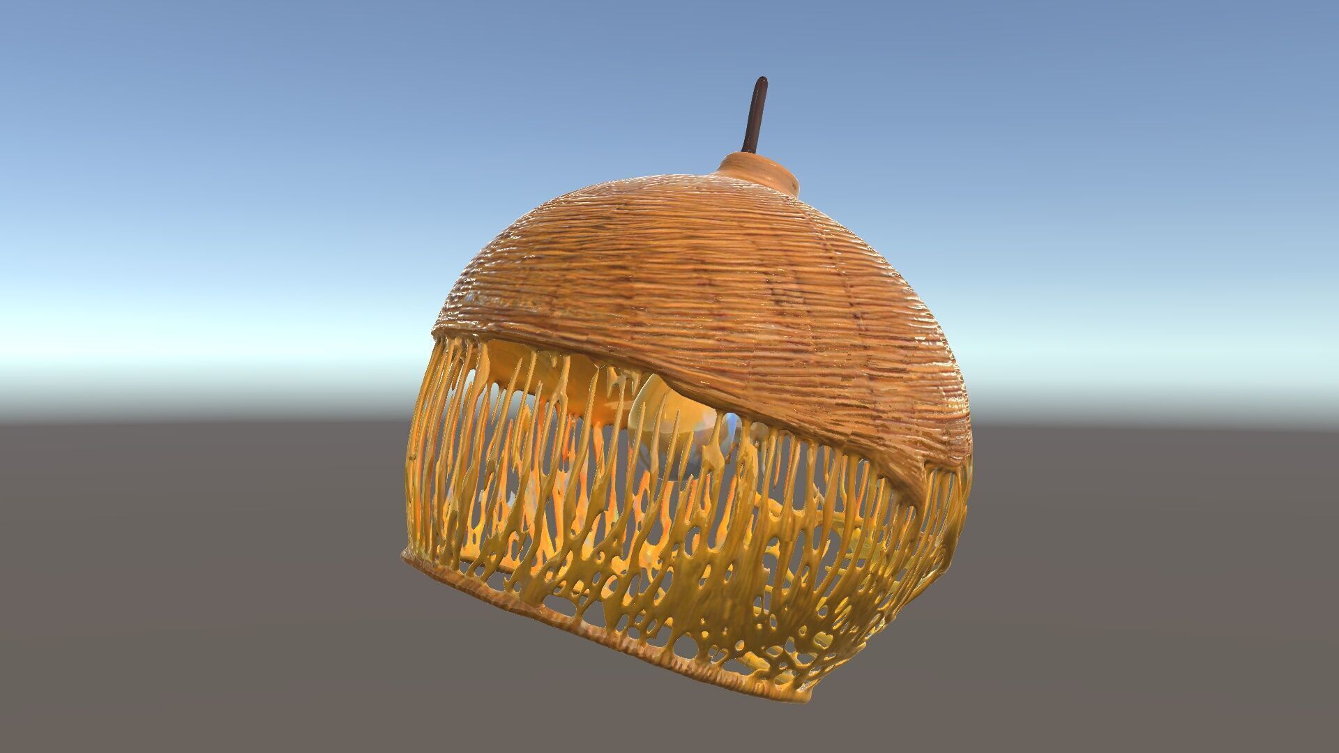 Woven Rattan Lamp Shade Model Pack Low-poly 3D model_5