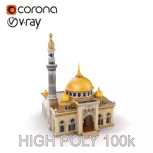 Ornate Mosque Architecture Model Pack Low-poly 3D model
