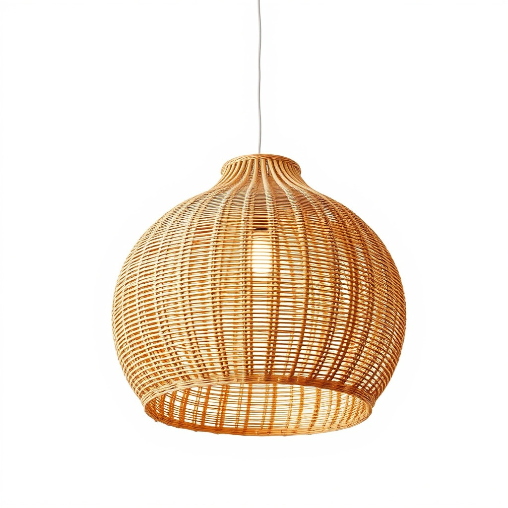 Wicker Pendant Lamp Model Pack Low-poly 3D model_2