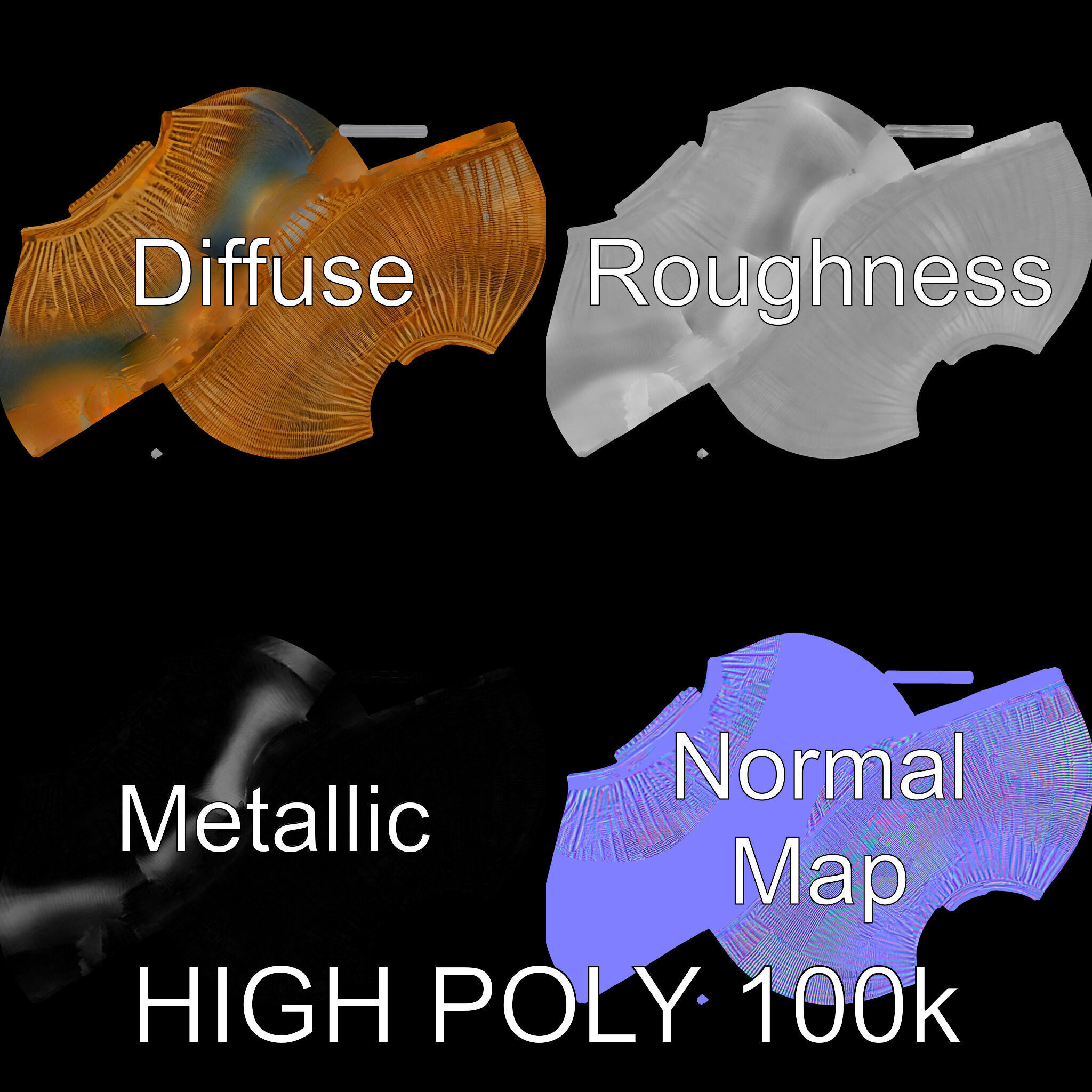 Wicker Pendant Lamp Model Pack Low-poly 3D model_3