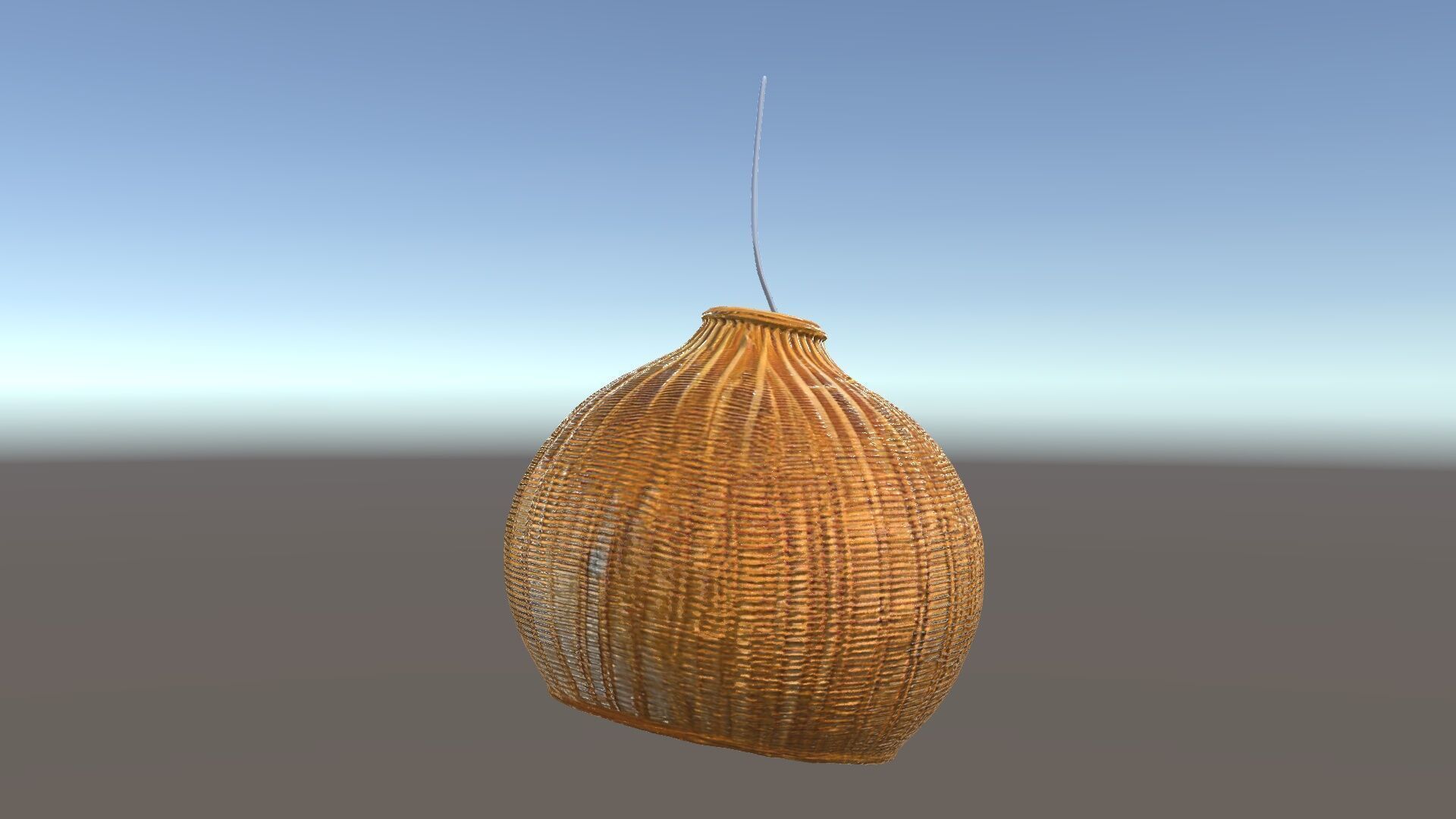 Wicker Pendant Lamp Model Pack Low-poly 3D model_5