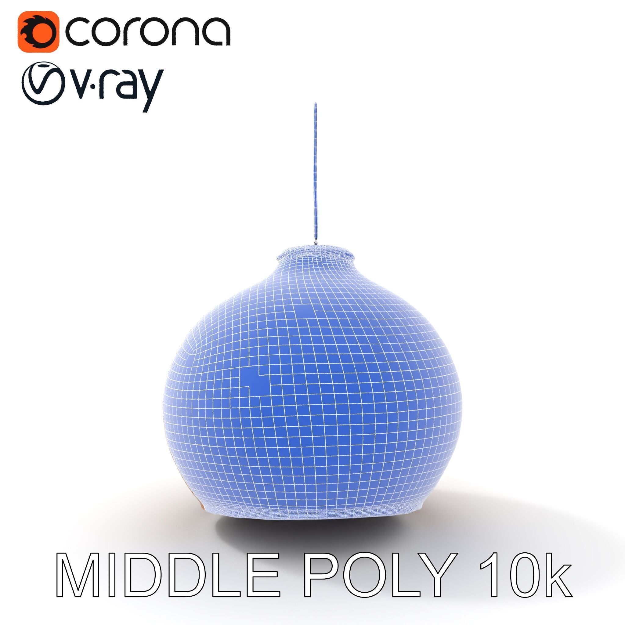 Wicker Pendant Lamp Model Pack Low-poly 3D model_24