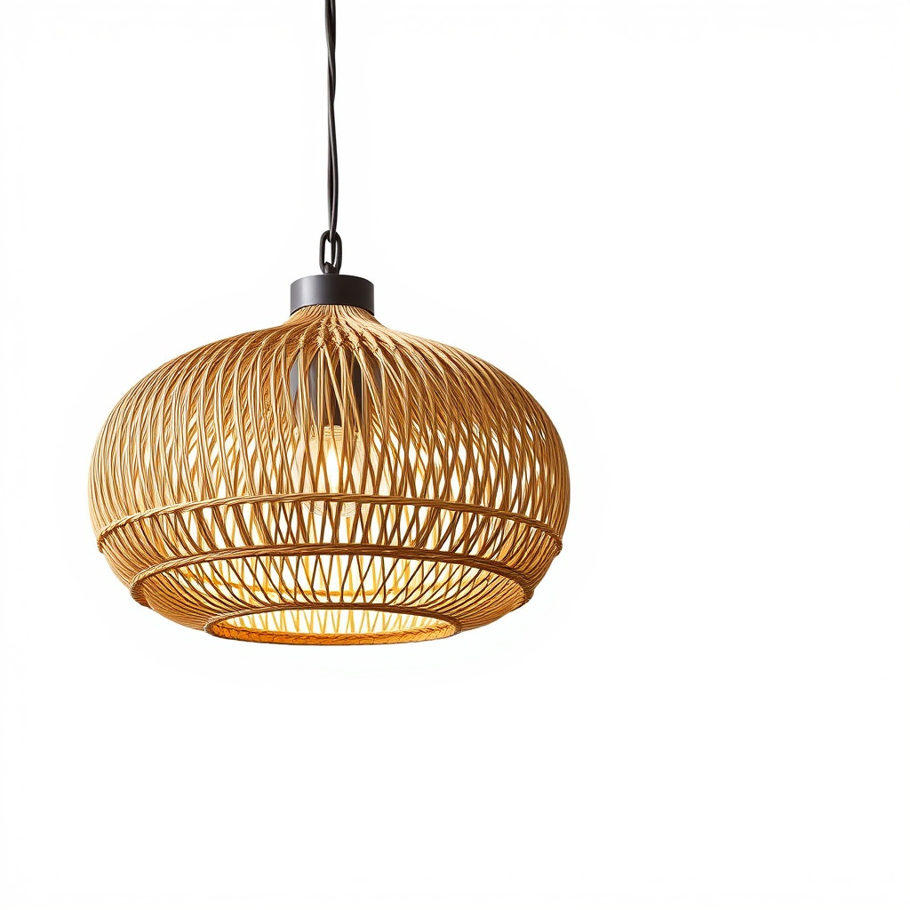 Wicker Pendant Lamp Model Pack for Interior Design Low-poly 3D model_3