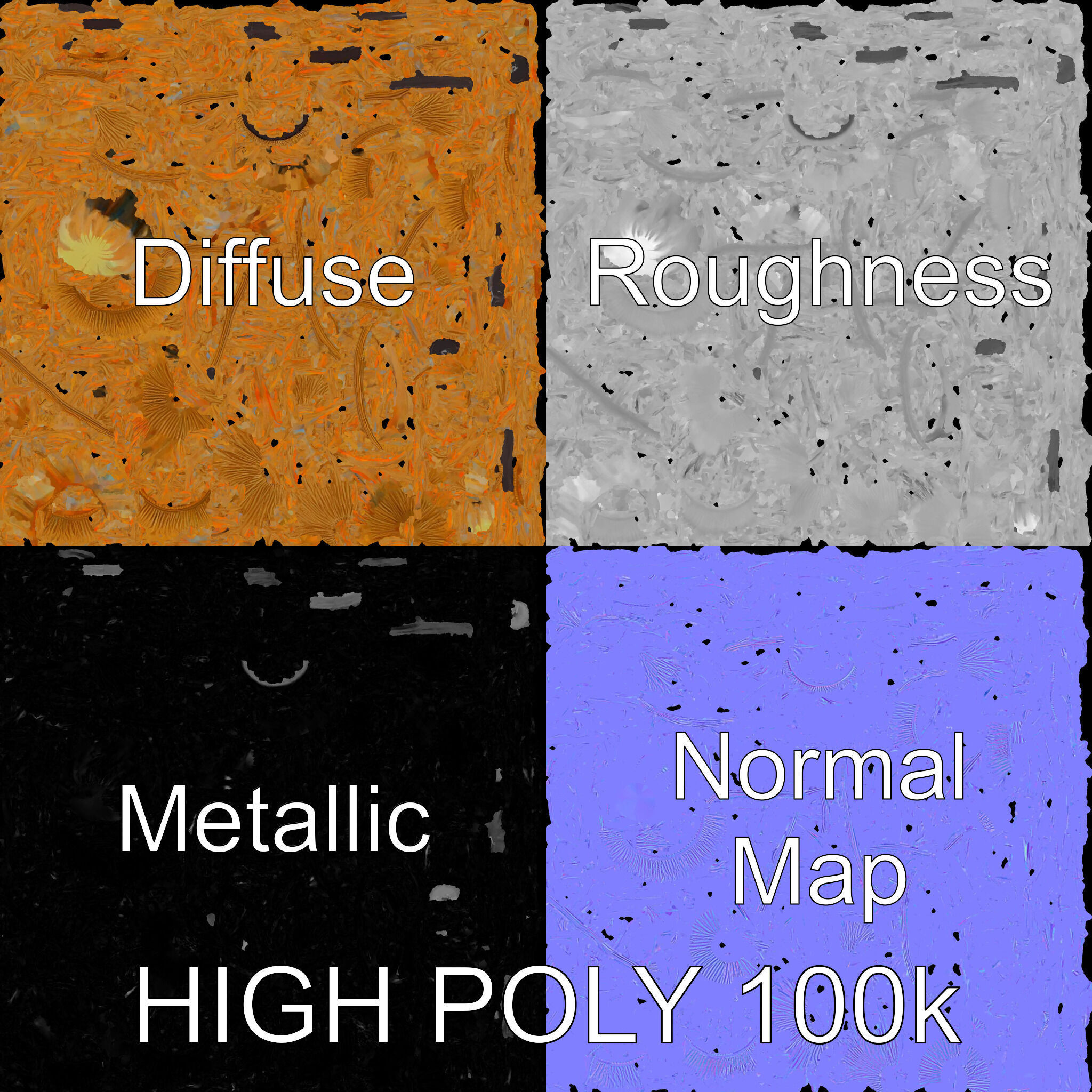 Wicker Pendant Lamp Model Pack for Interior Design Low-poly 3D model_4