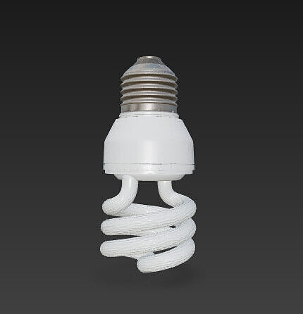 Mini Spiral Compact Fluorescent Lamp 3D model