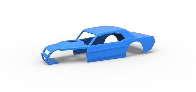 Shell of Vintage Asphalt Modified stock car V6 Scale 1 to 25 3D print model