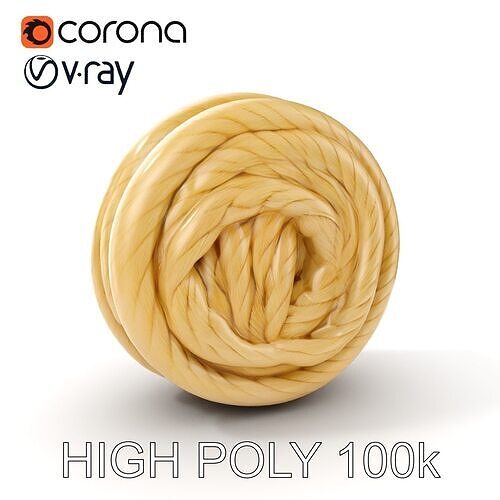 Rope Coil D Model Pack for Realistic Scenes Texture