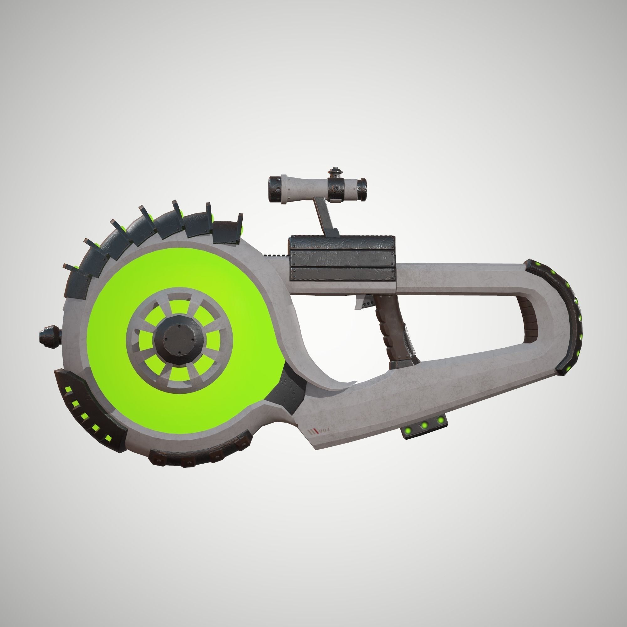 Futuristic Rifle 04 Low-poly 3D model_1