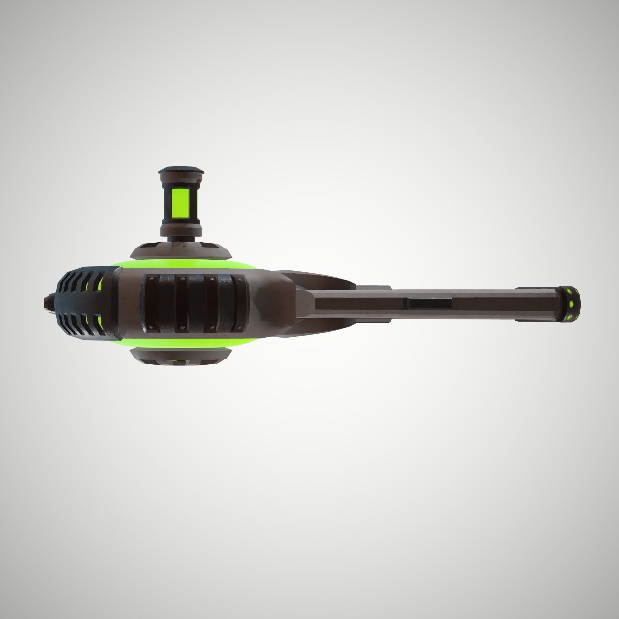 Futuristic Rifle 04 Low-poly 3D model_5