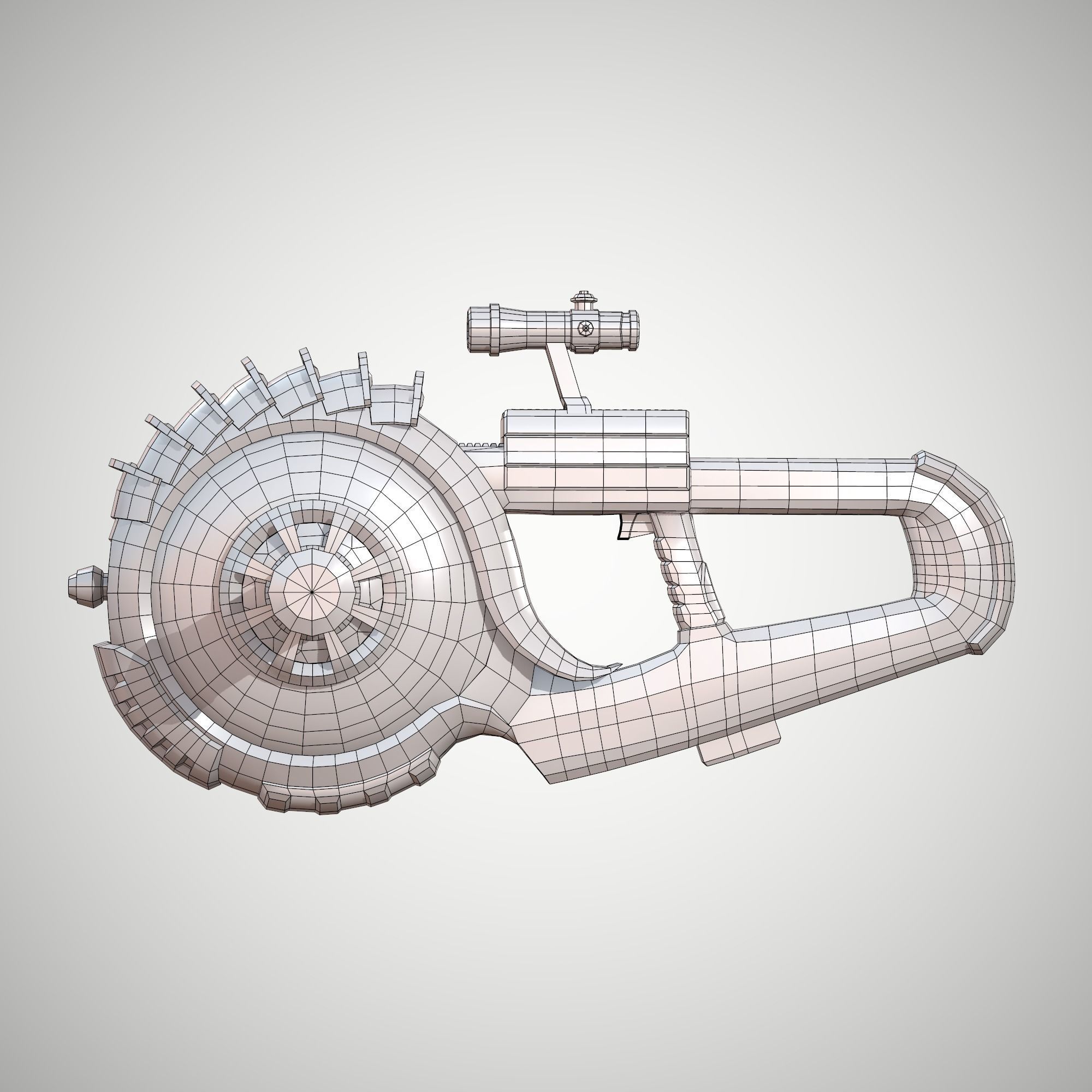 Futuristic Rifle 04 Low-poly 3D model_2