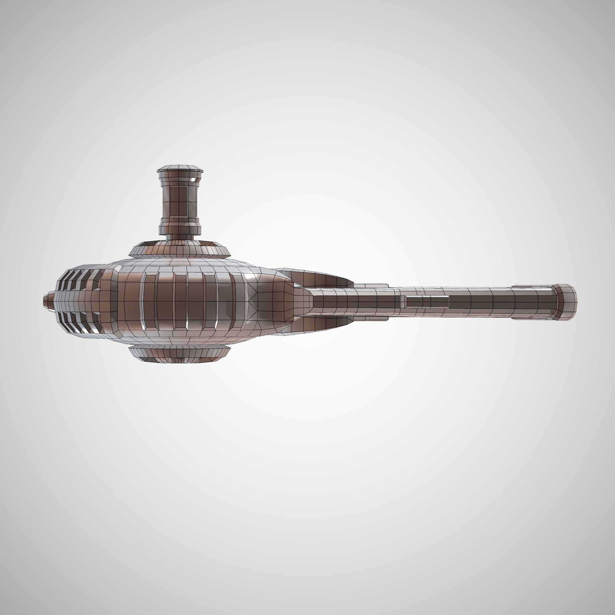 Futuristic Rifle 04 Low-poly 3D model_6