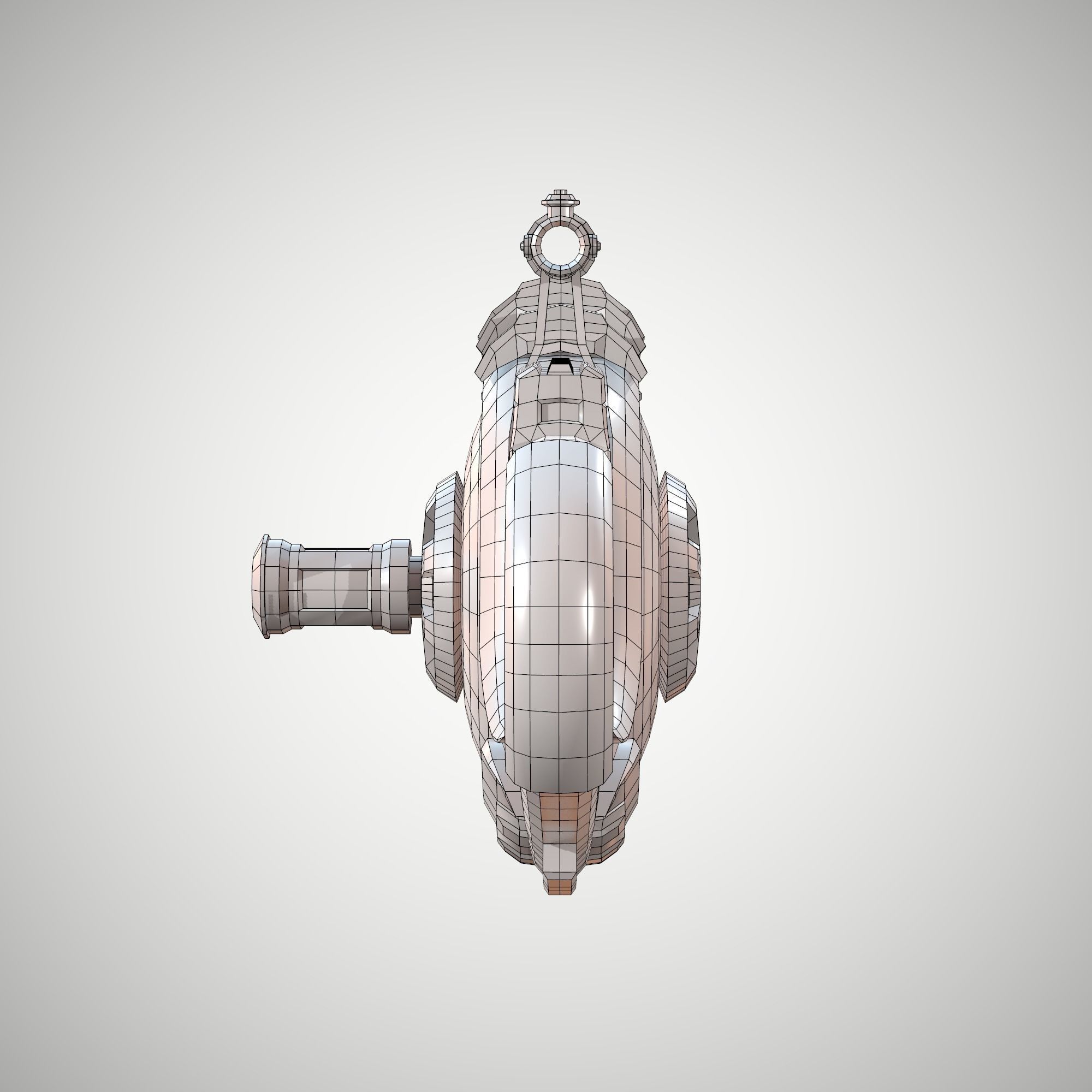 Futuristic Rifle 04 Low-poly 3D model_10