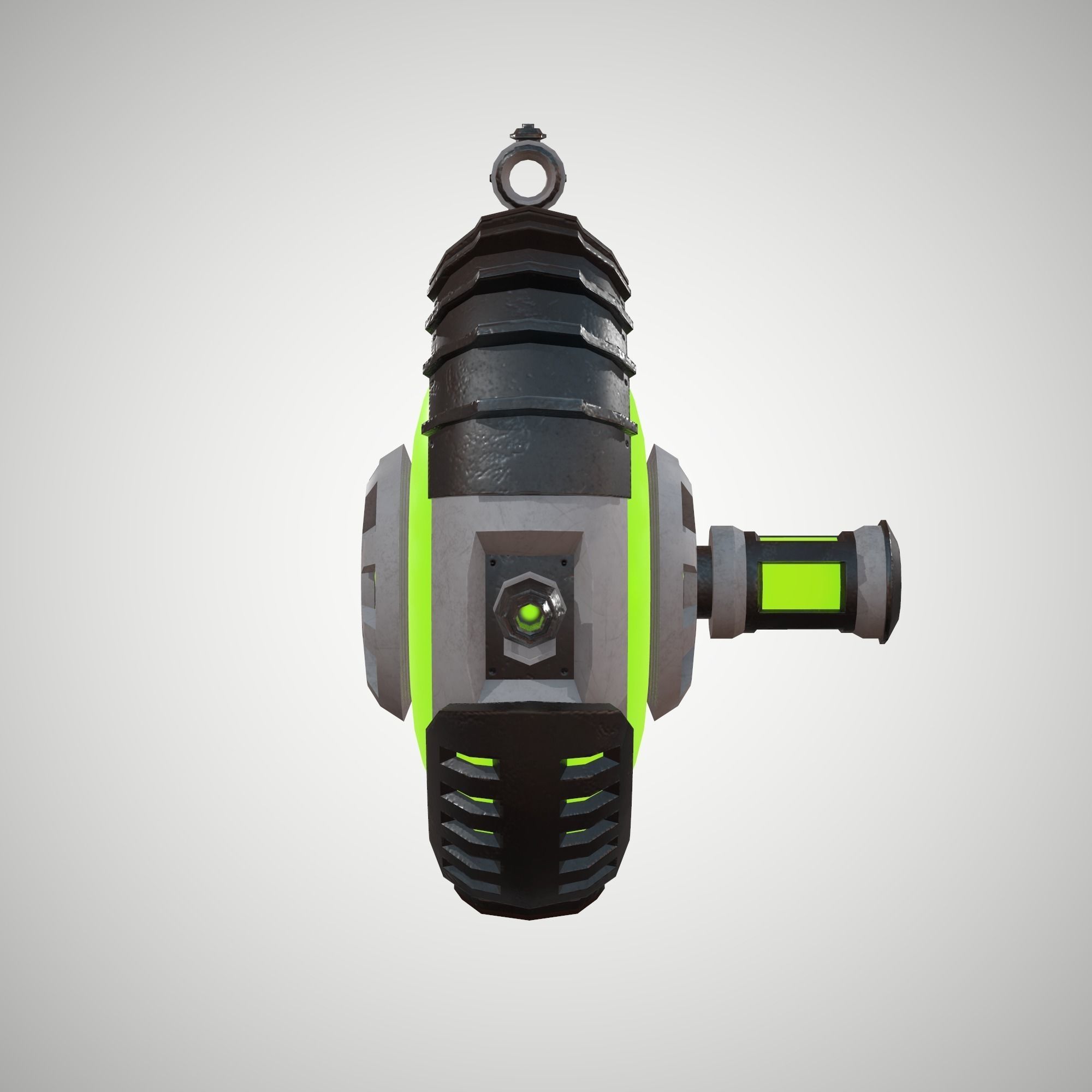 Futuristic Rifle 04 Low-poly 3D model_7