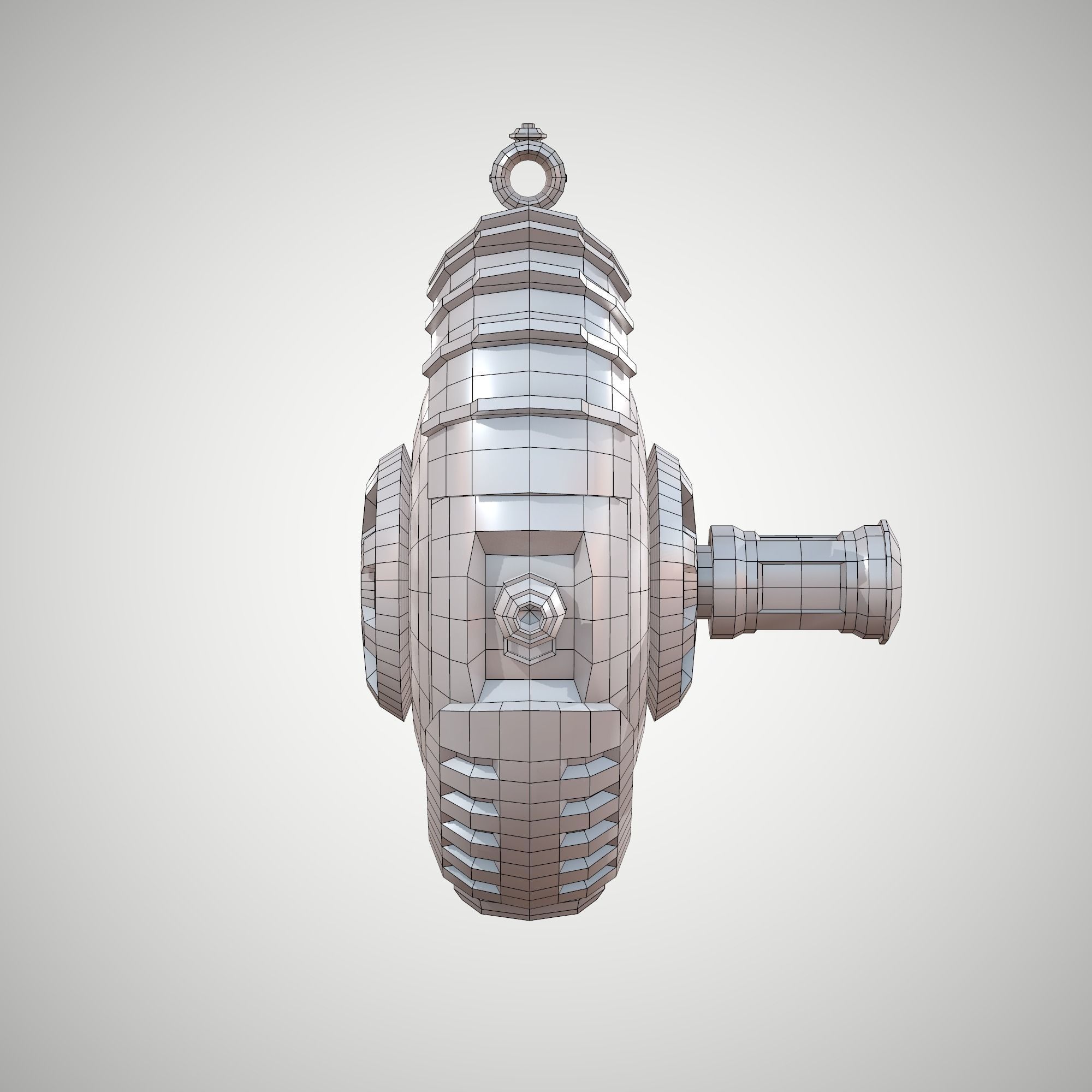 Futuristic Rifle 04 Low-poly 3D model_8