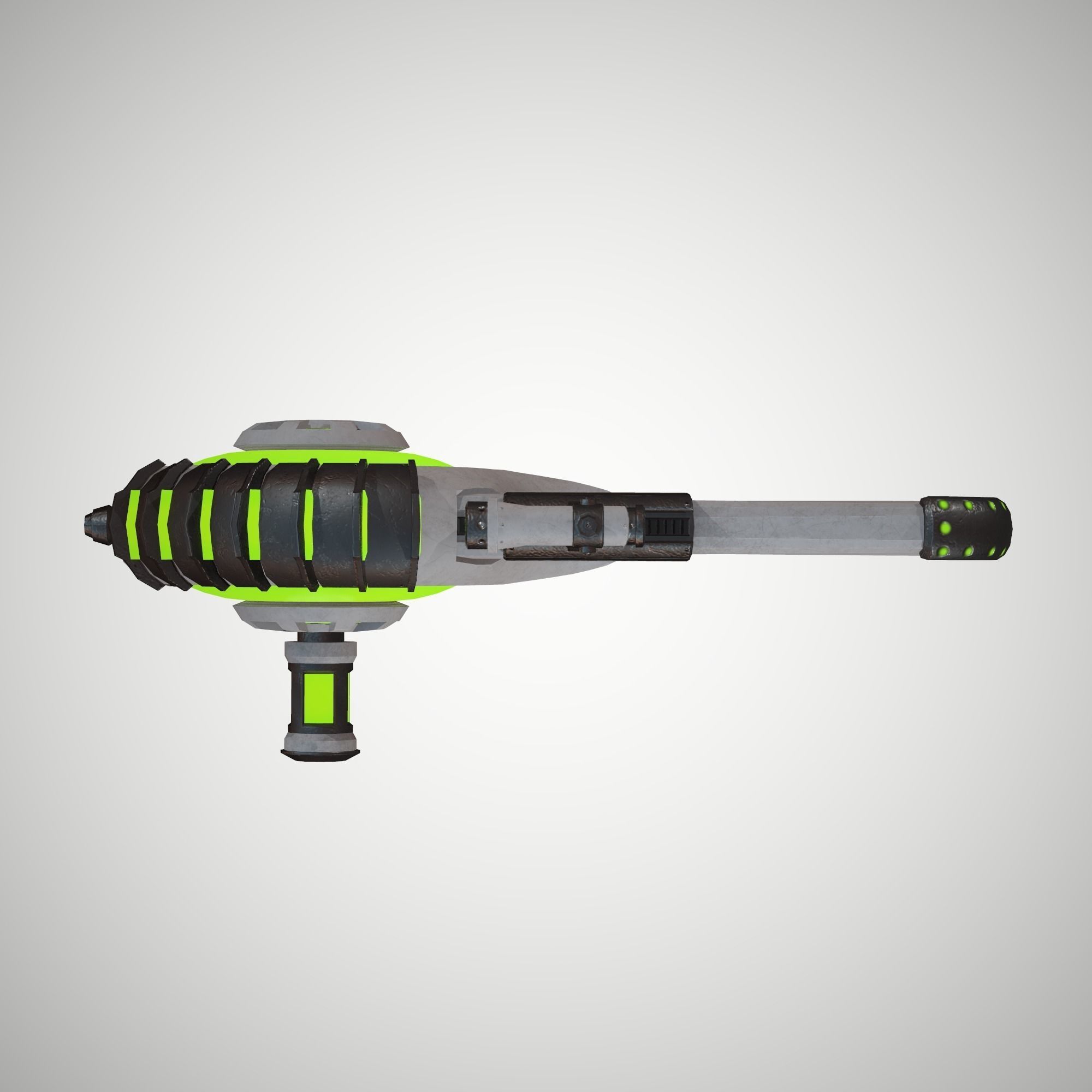 Futuristic Rifle 04 Low-poly 3D model_3