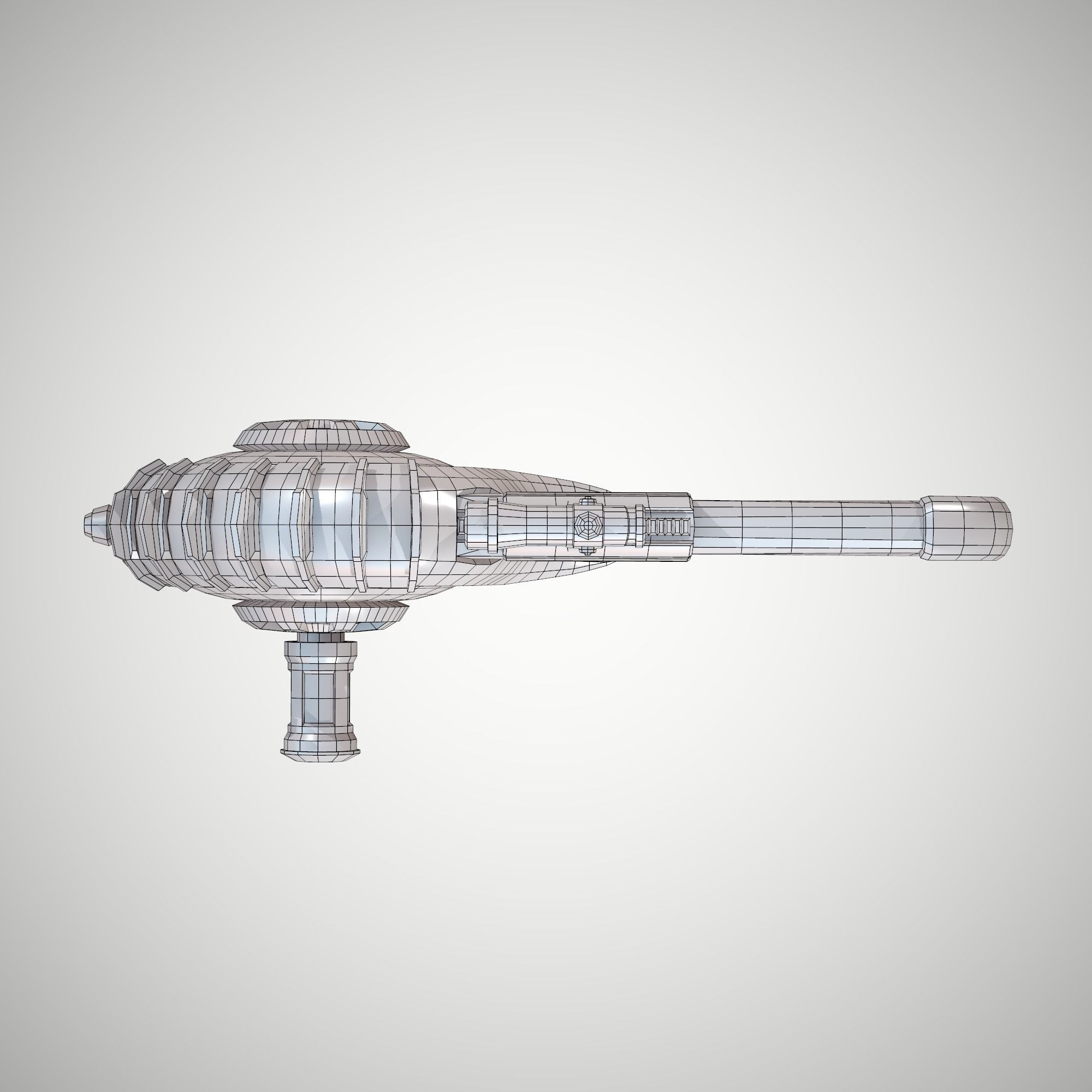 Futuristic Rifle 04 Low-poly 3D model_4