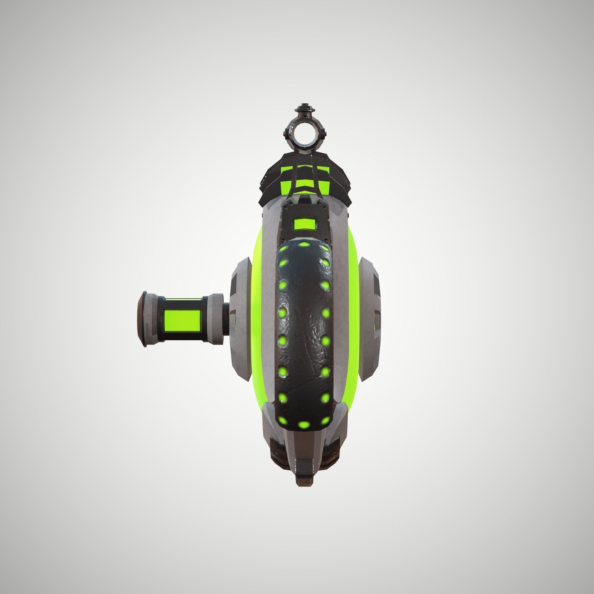 Futuristic Rifle 04 Low-poly 3D model_9