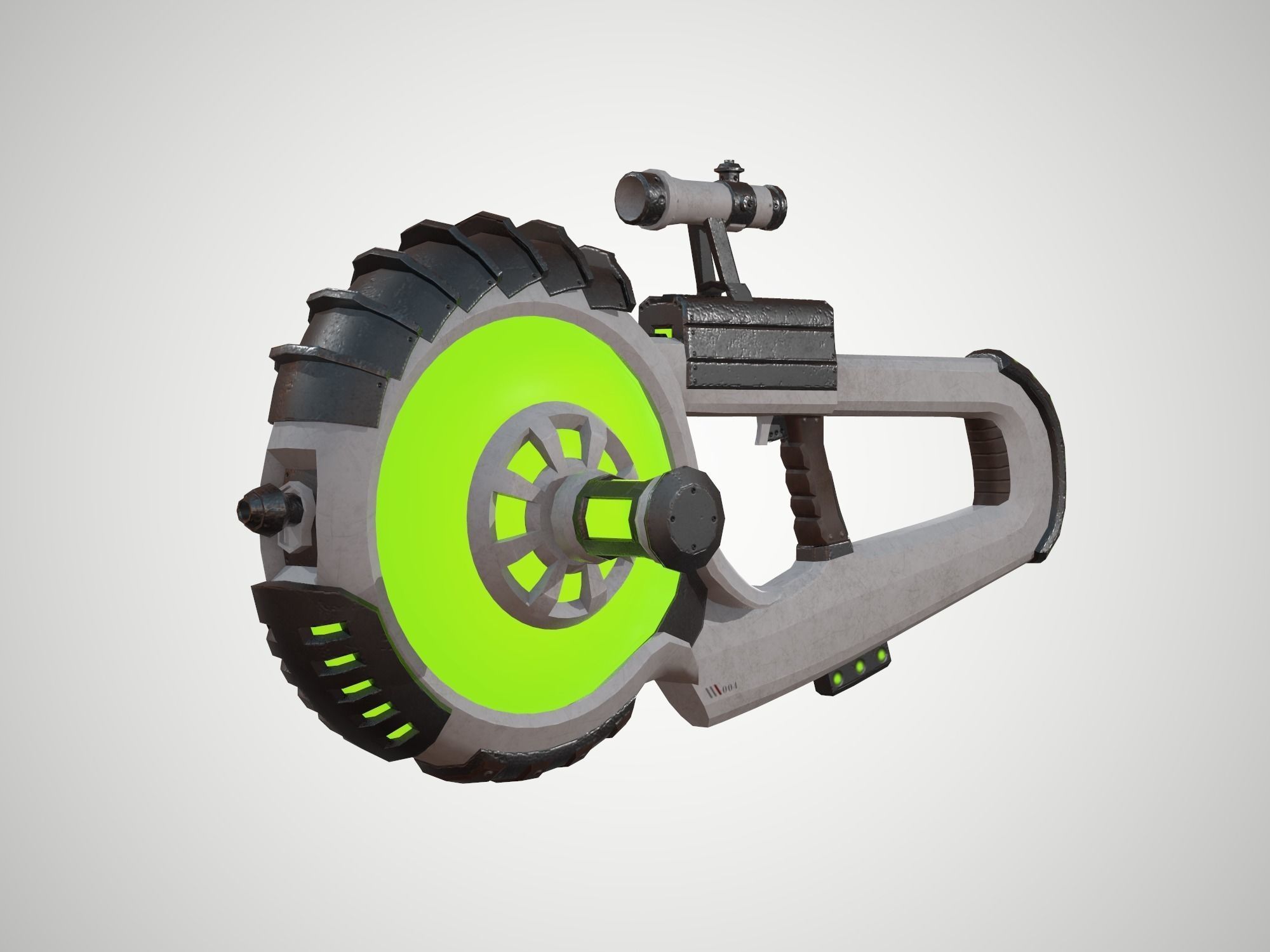 Futuristic Rifle 04 Low-poly 3D model_0