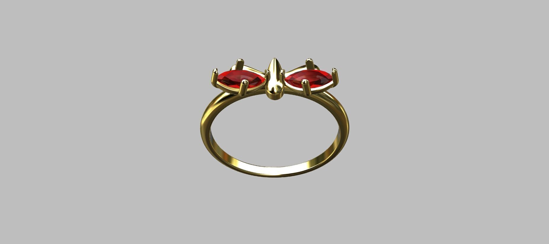 Dragonfly Ring 3D print model_5
