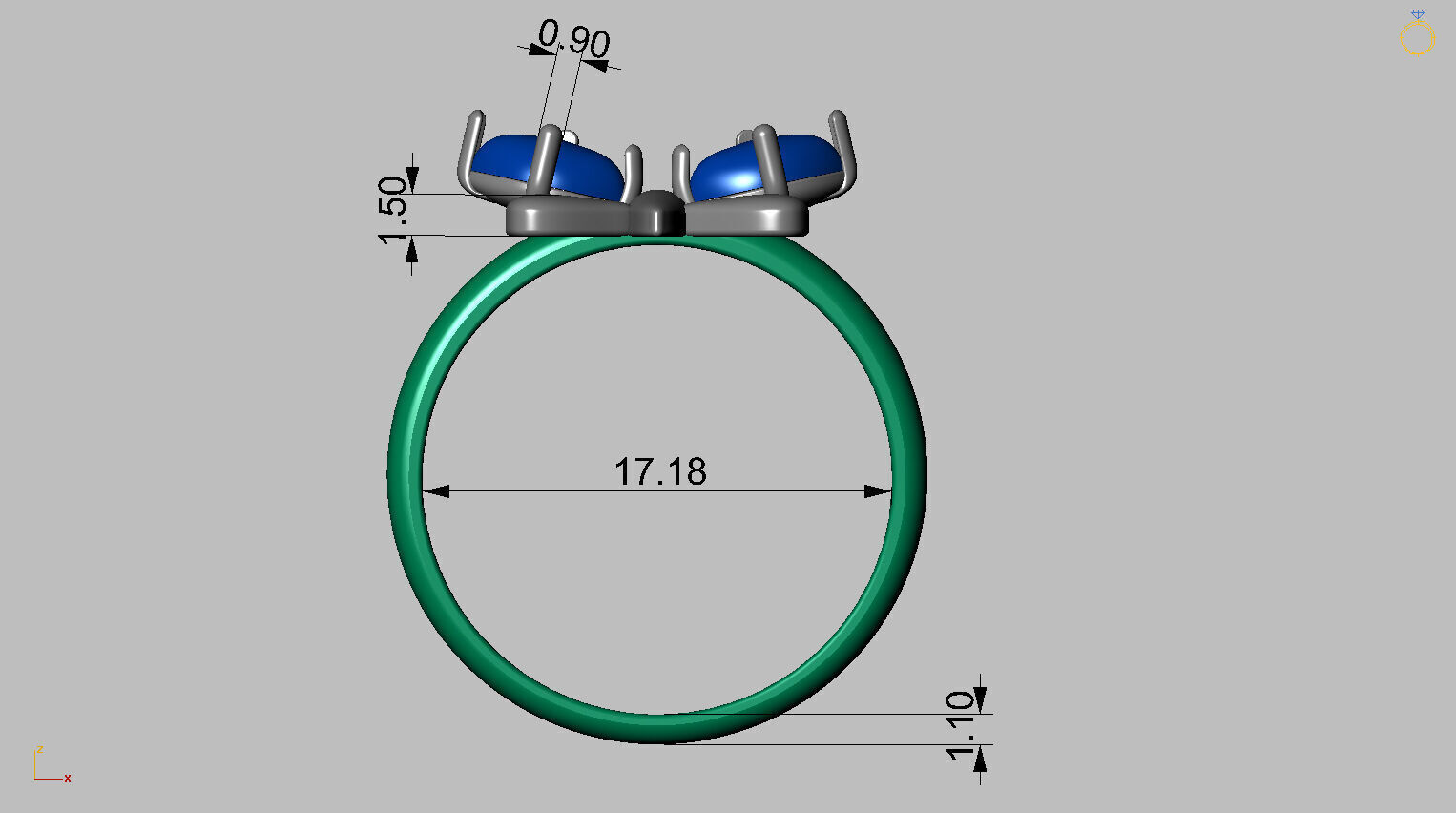 Dragonfly Ring 3D print model_10