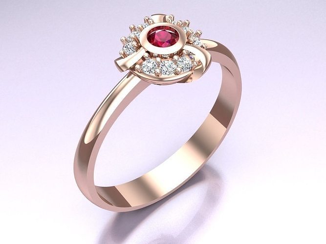Diamond Ring - Womens Rings - N718803 3D print model