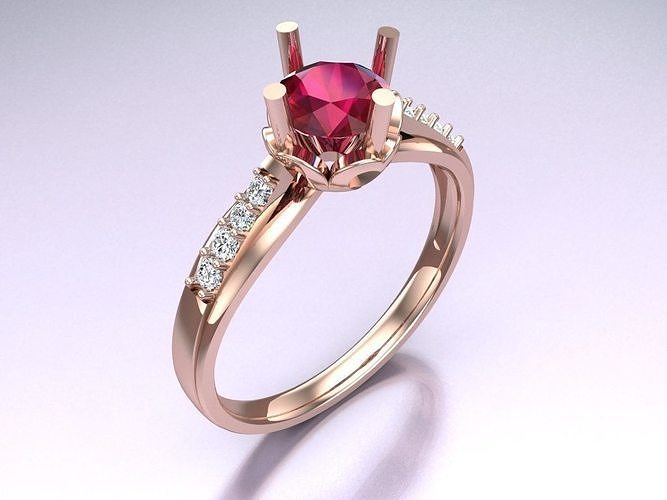Diamond Ring - Womens Rings - N718822 3D print model