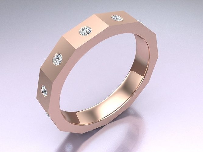 Diamond Ring - Womens Rings - N718847 3D print model