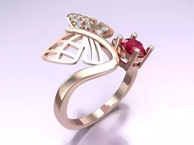 Butterfly Rings - Womens Rings - N718026 3D print model