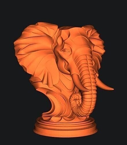 Elegant Elephant Sculpture 3D print model