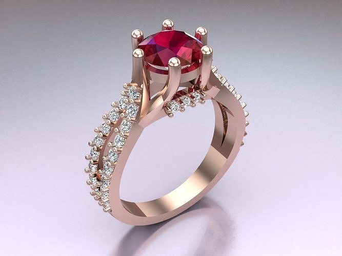 Diamond Ring - Womens Rings - N719815 3D print model