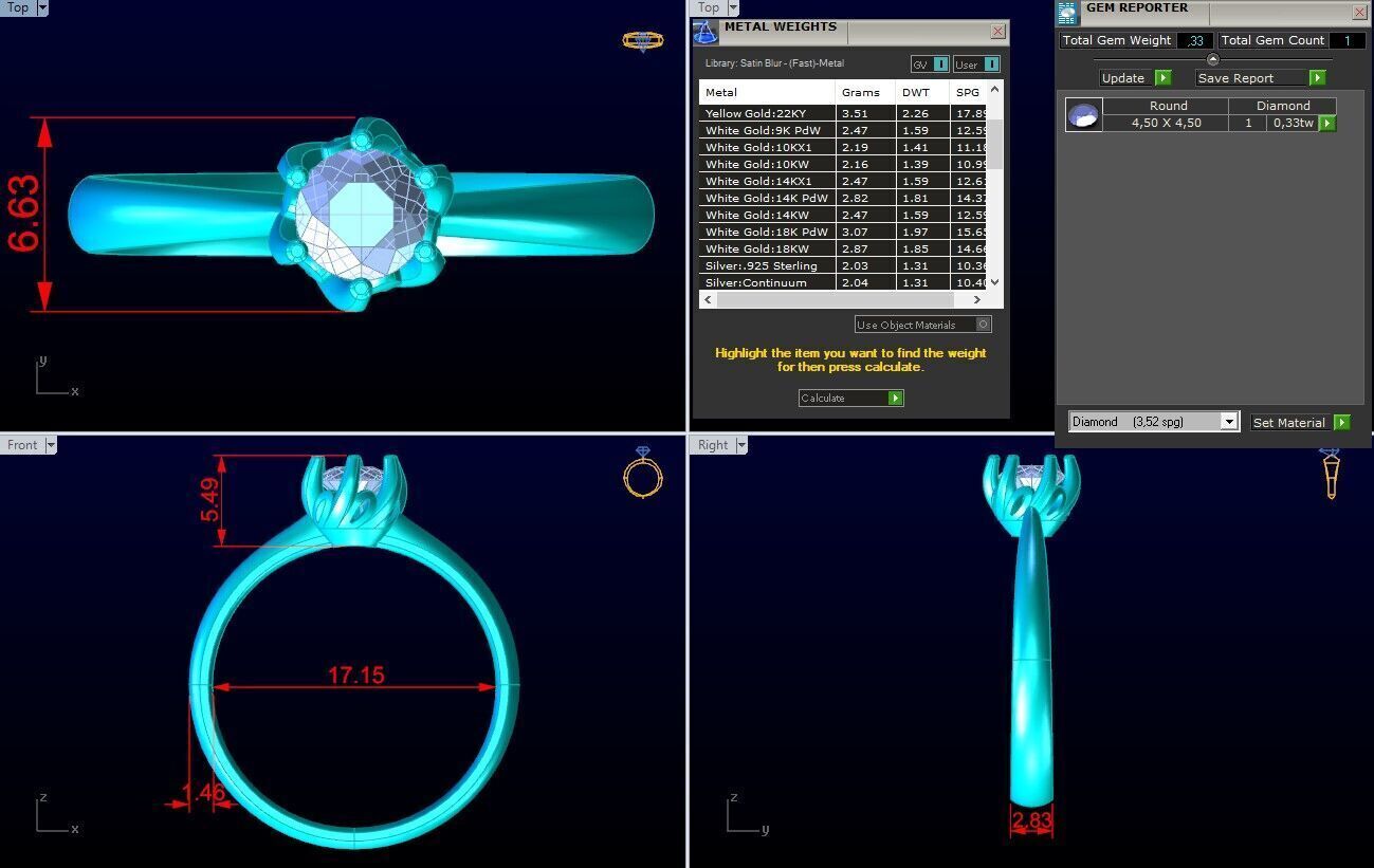 Diamond Ring - Womens Rings - N719831 3D print model_8
