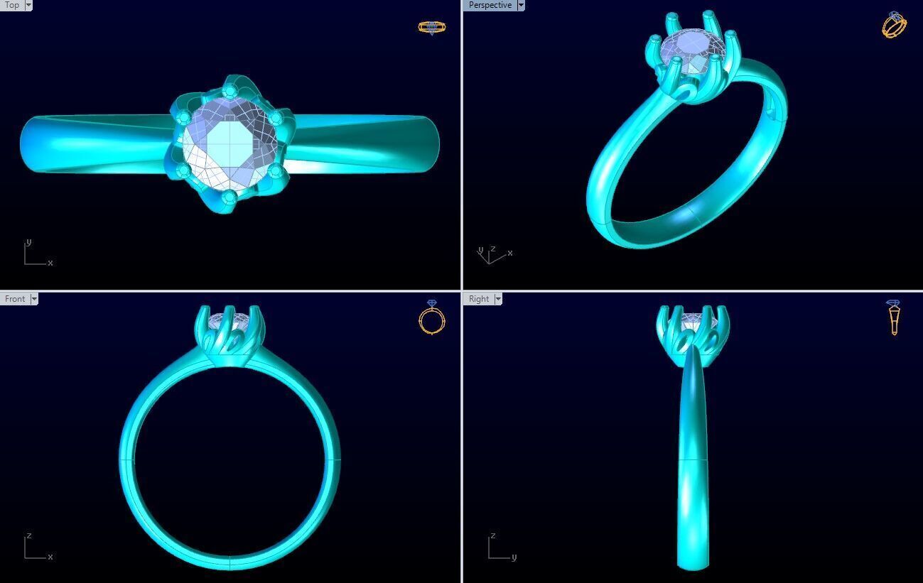 Diamond Ring - Womens Rings - N719831 3D print model_10