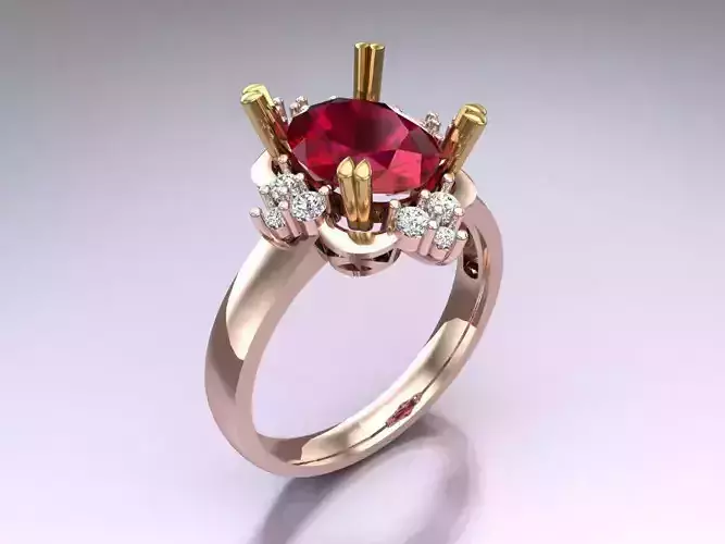 Oval stone ring - Womens  Rings -  N719854