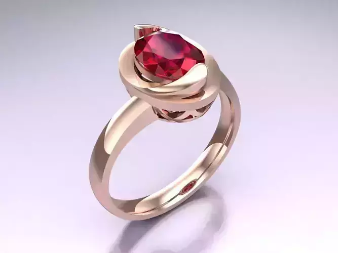 Oval stone ring - Womens  Rings -  N719949