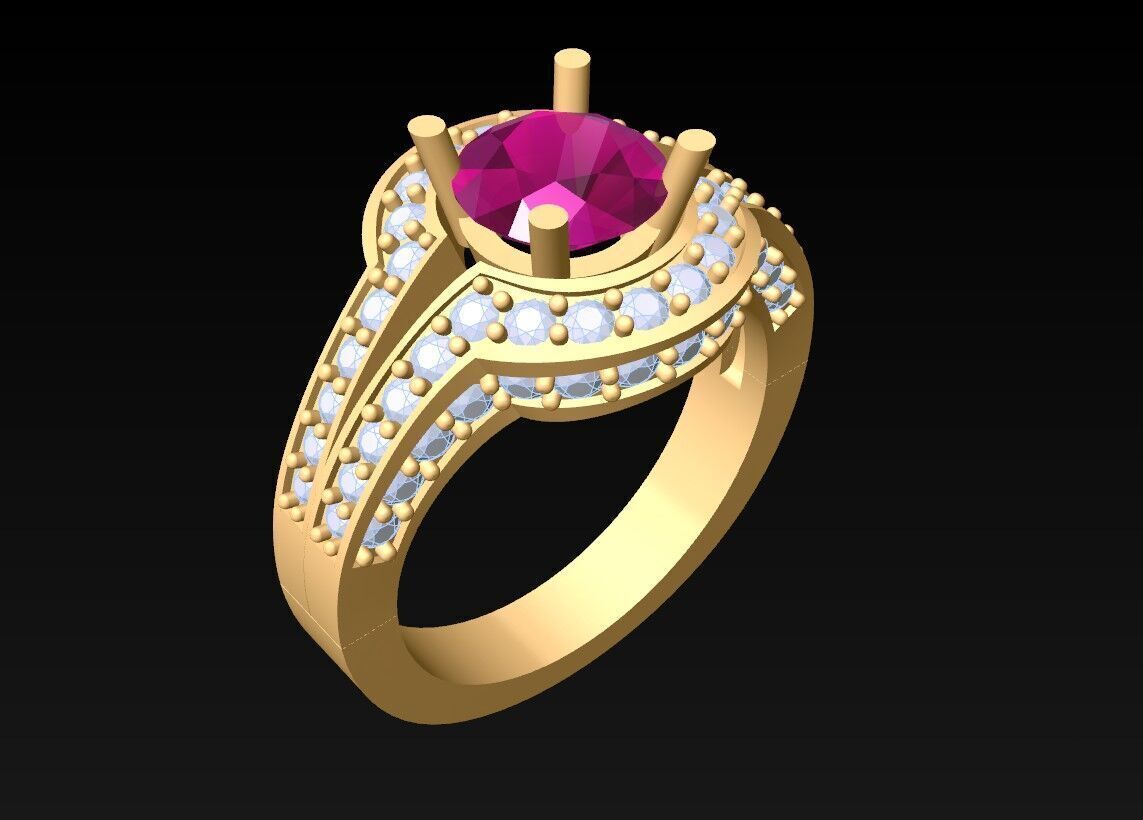 Diamond Ring - Womens Rings - N719956 3D print model_2