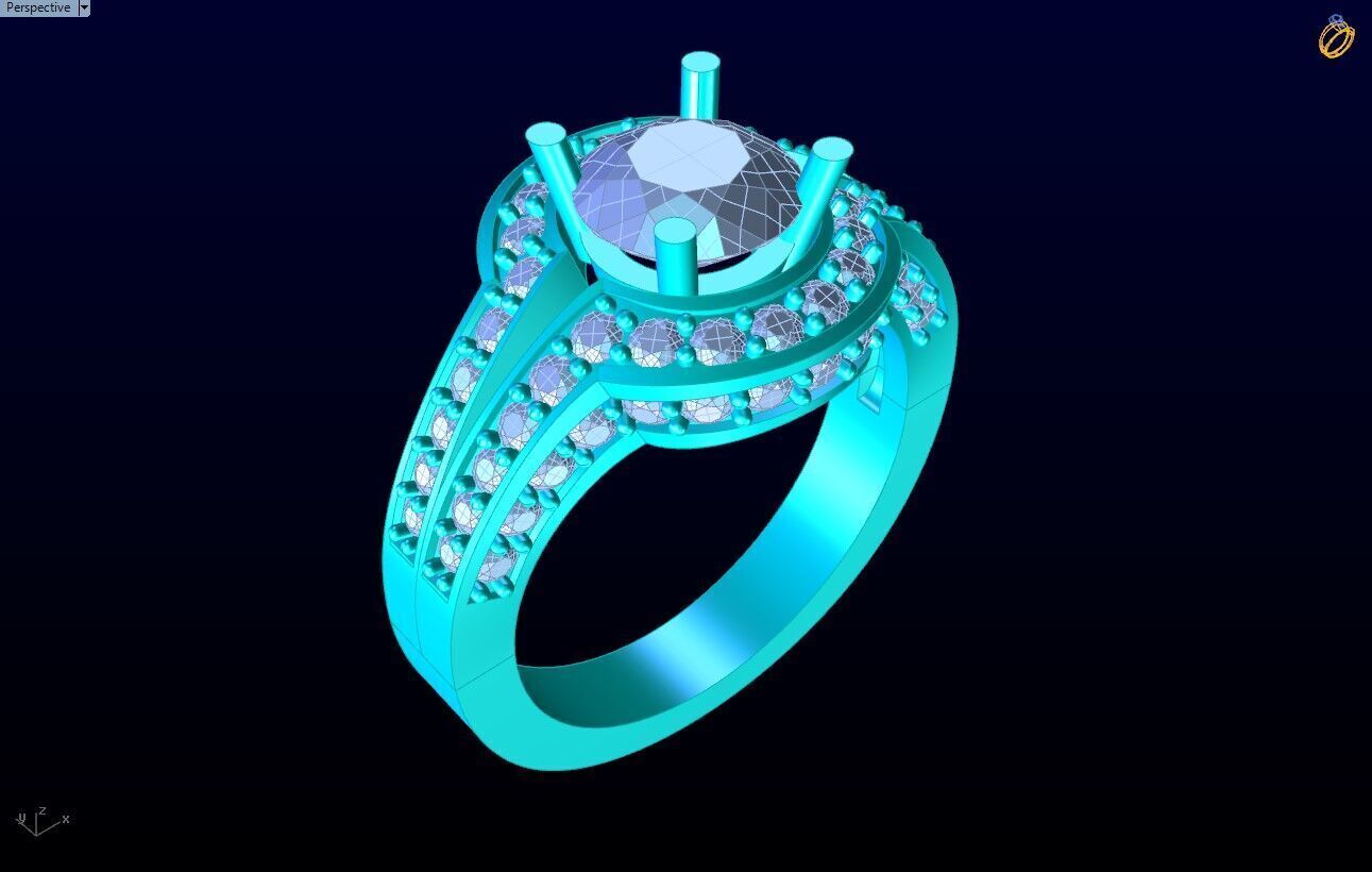 Diamond Ring - Womens Rings - N719956 3D print model_9