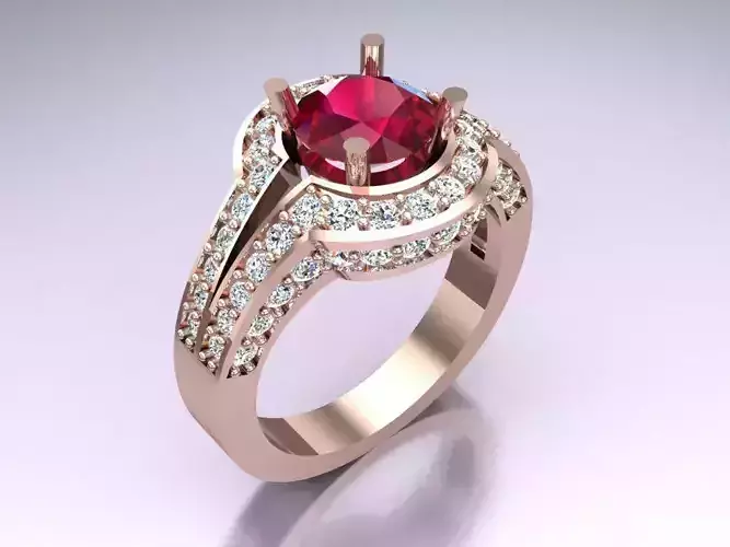 Diamond Ring - Womens Rings - N719956 3D print model