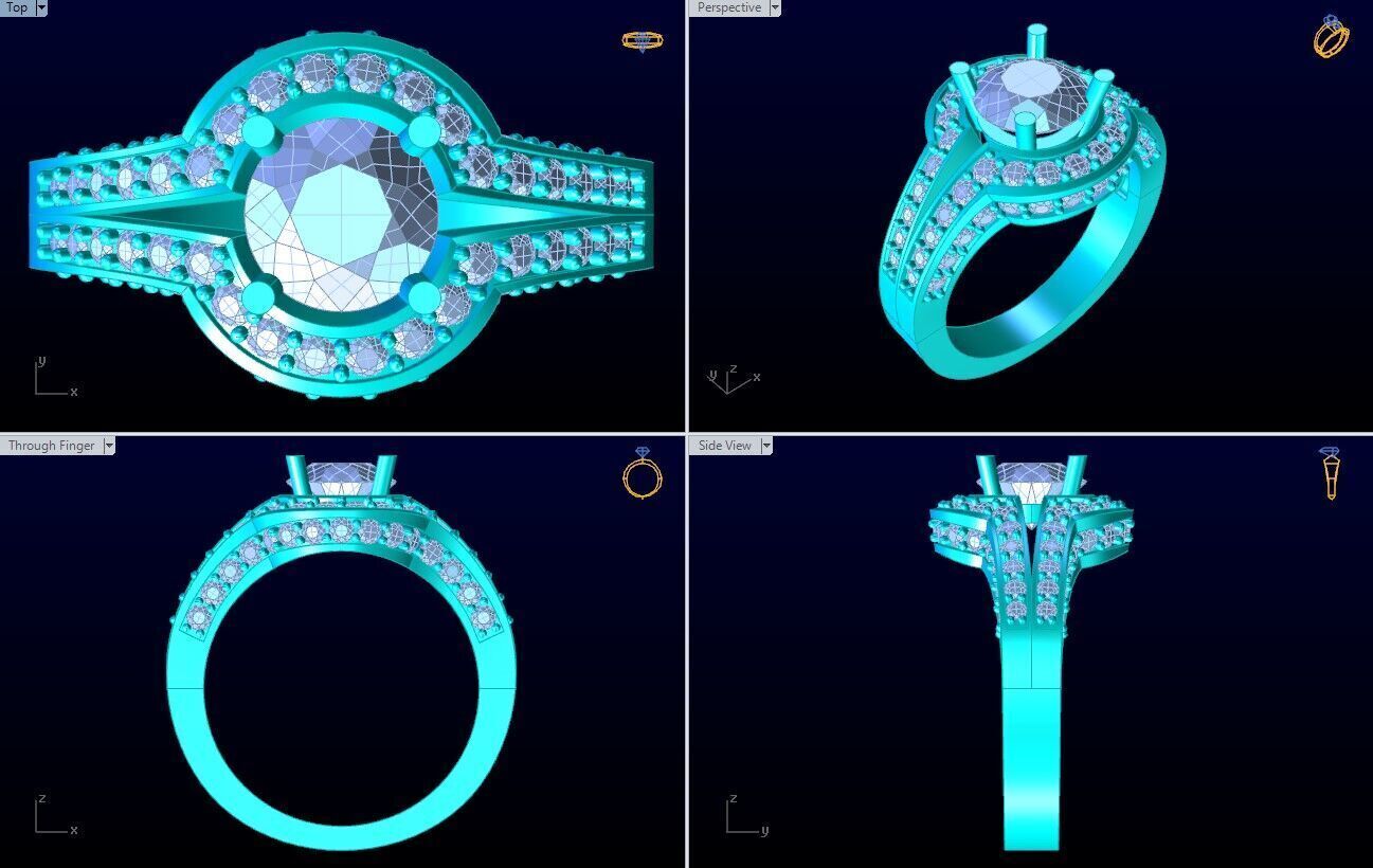 Diamond Ring - Womens Rings - N719956 3D print model_10