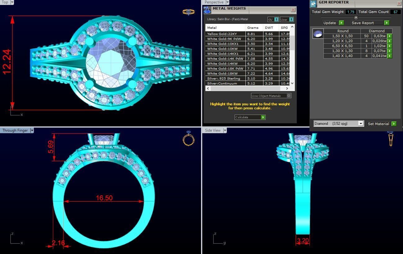 Diamond Ring - Womens Rings - N719956 3D print model_8