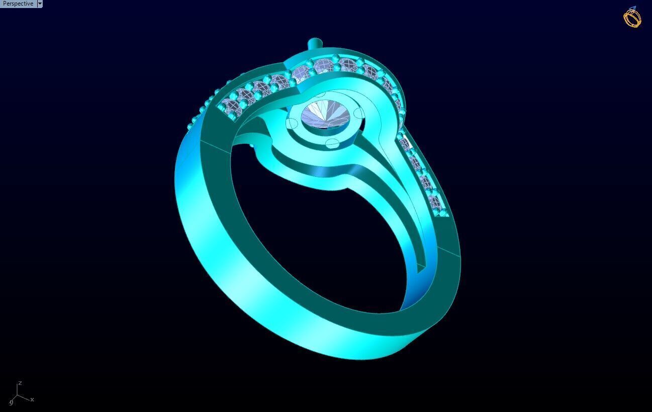 Diamond Ring - Womens Rings - N719956 3D print model_7