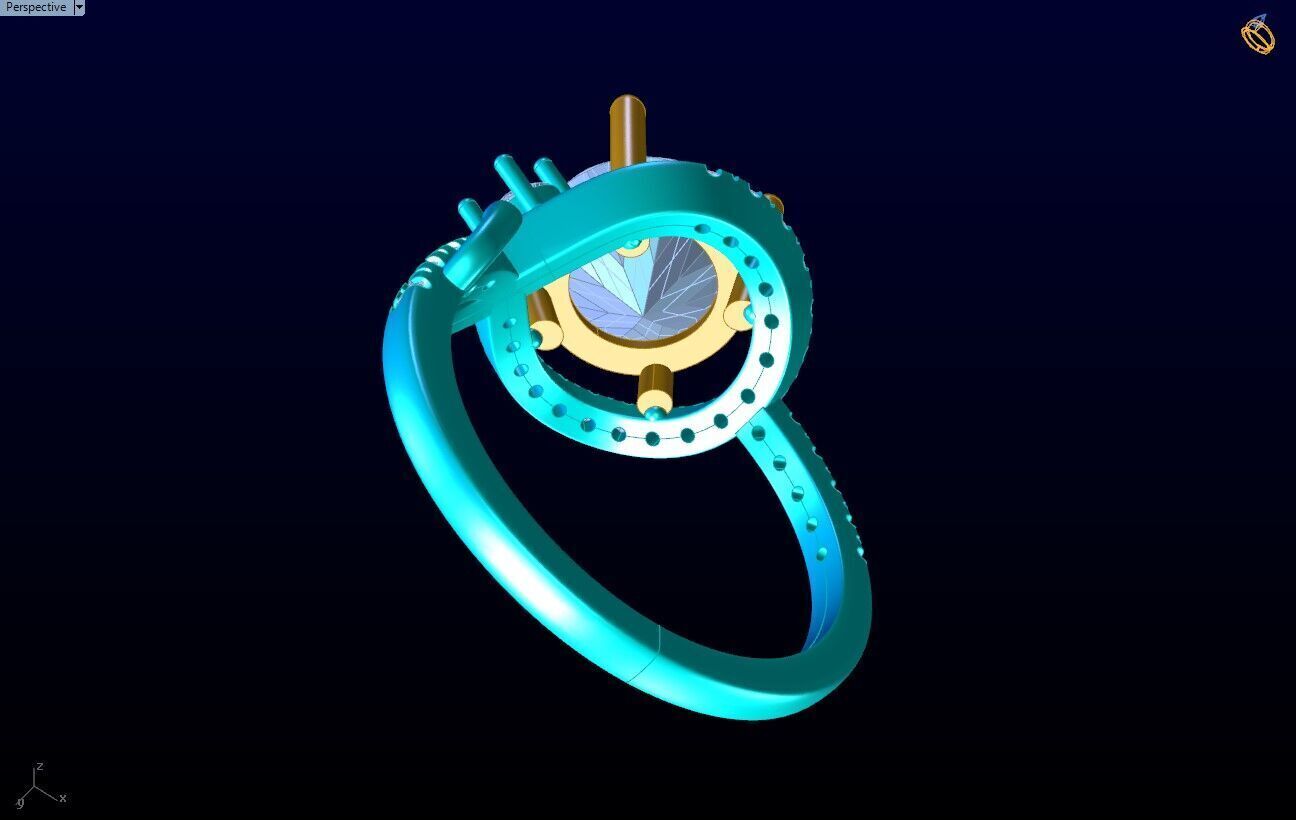 Diamond Ring - Womens Rings - N719004 3D print model_7