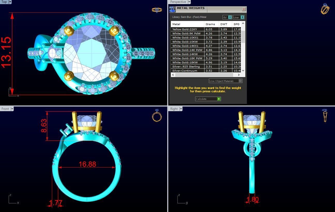 Diamond Ring - Womens Rings - N719004 3D print model_8
